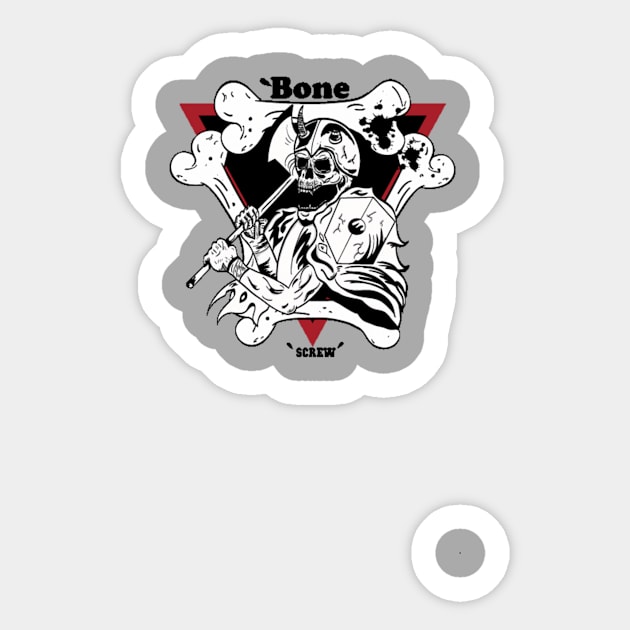 bone screw Sticker by Isham